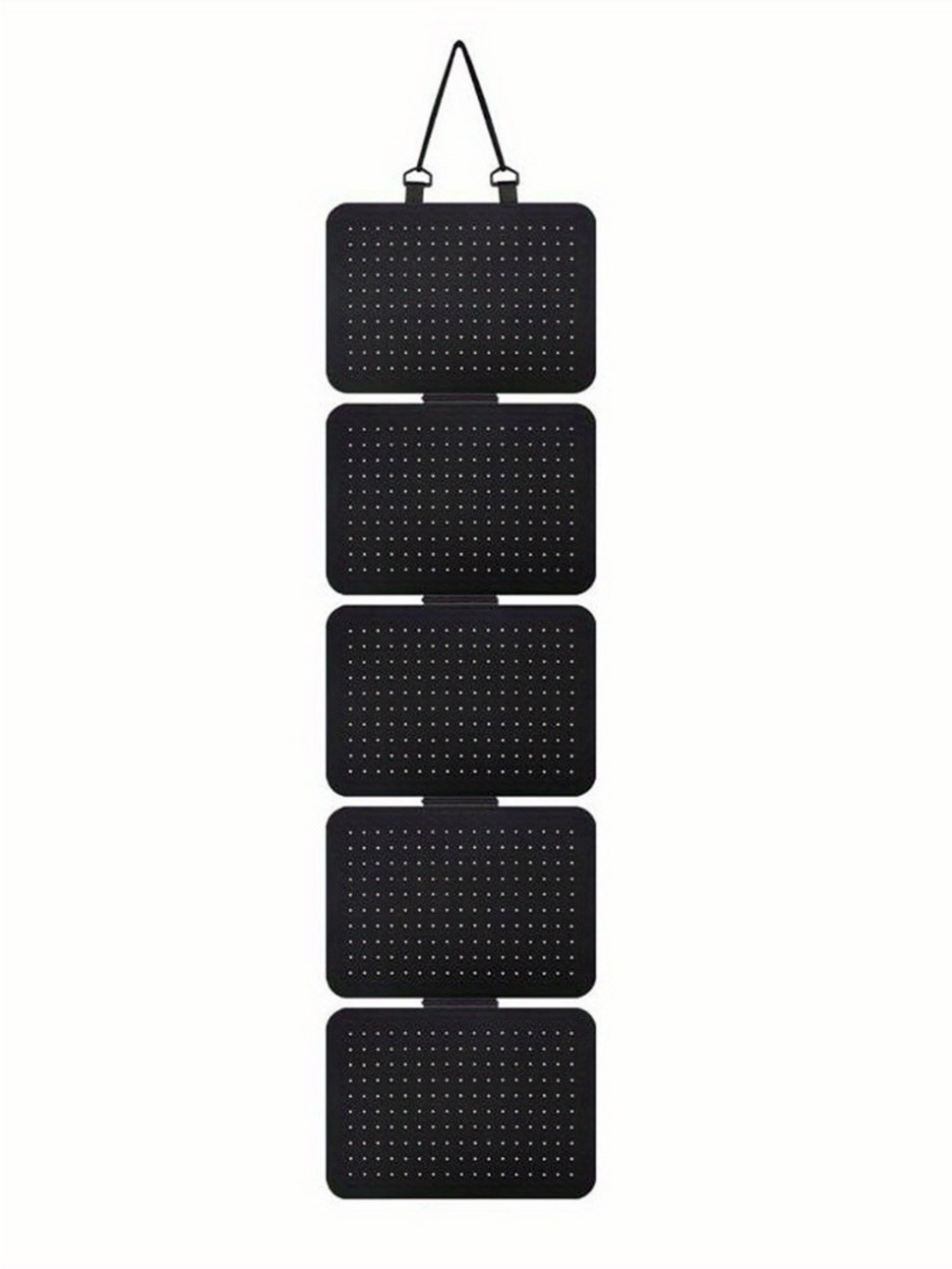 Hanging Jewelry Display & Organizer. Black, Felt, 5 Panel Wall Display